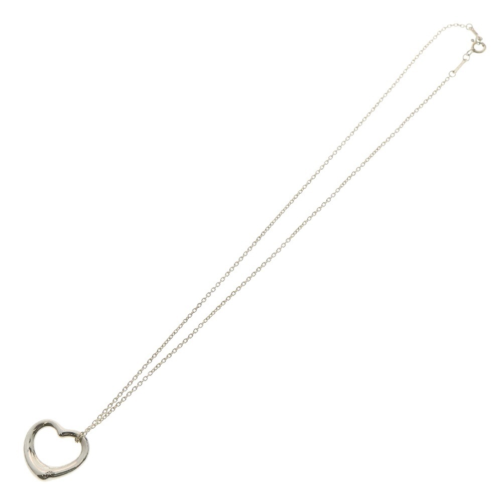 TIFFANY Co Open Heart Necklace SV Silver Pendant Accessory
